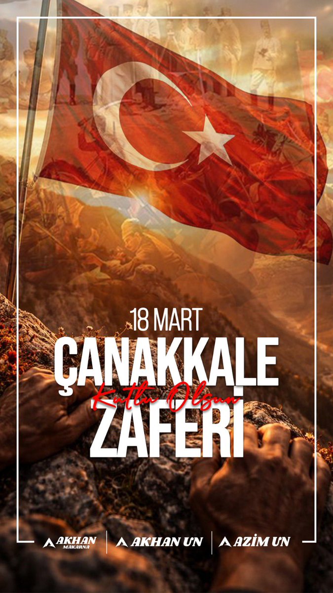 18 Mart Çanakkale Zaferi ve Şehitleri Anma Günü’nde, başta Gazi Mustafa Kemal Atatürk olmak üzere, Çanakkale’yi geçilmez kılan tüm kahramanlarımızı rahmet ve minnetle anıyoruz.

#AKHAN