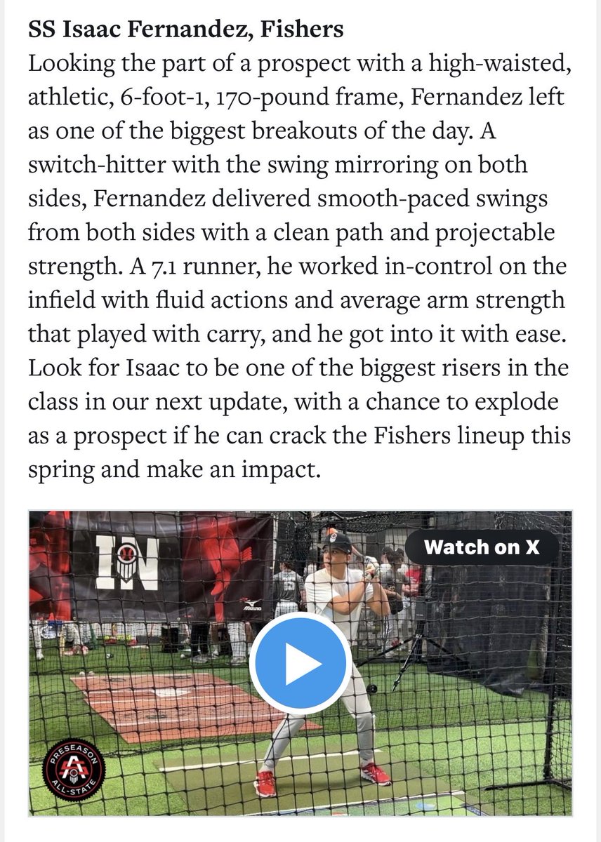 Fishers Baseball tweet media