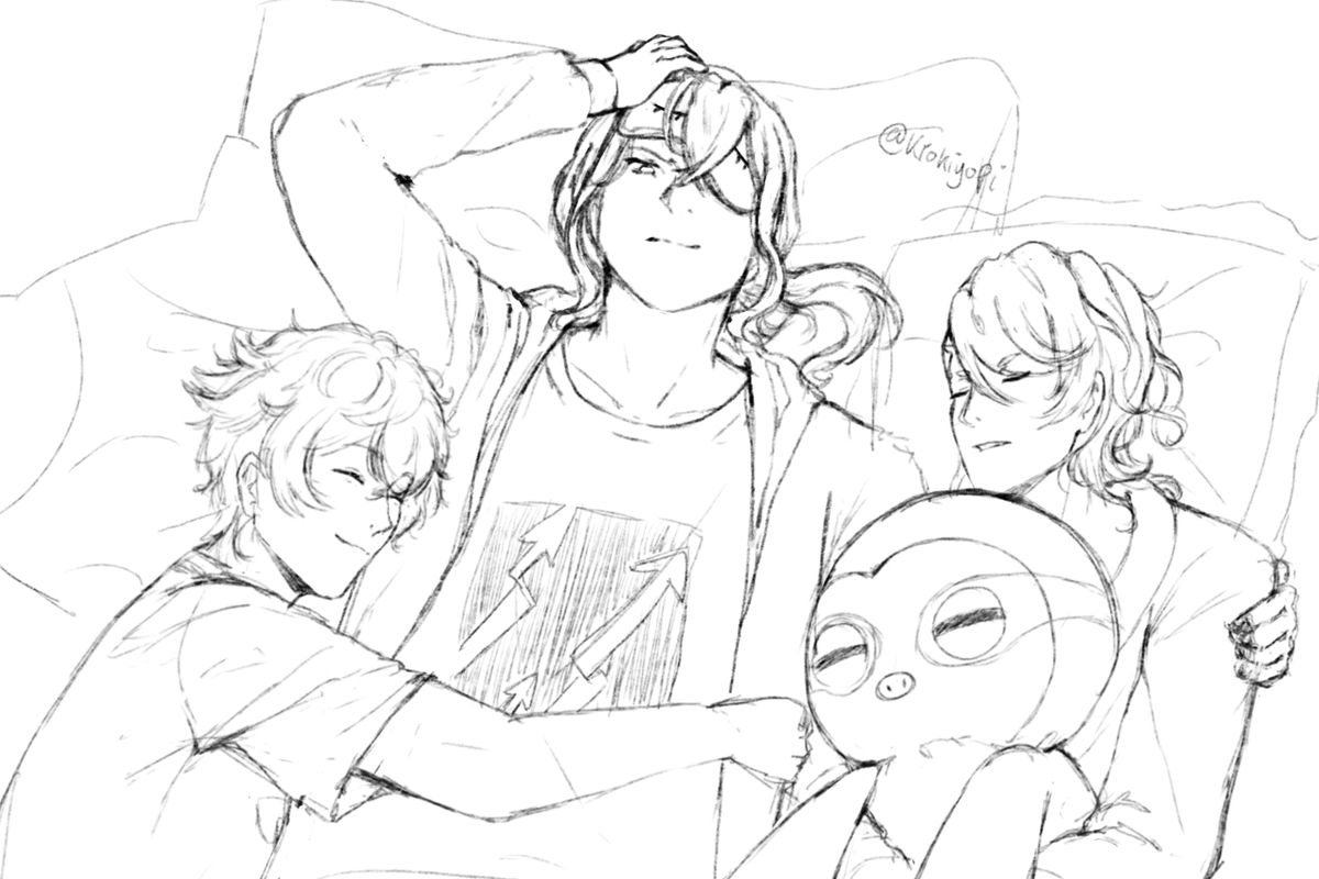 💚❤️💙
🍏🌶🥖

Lancelot my beloved polycule 🫶🫶🫶