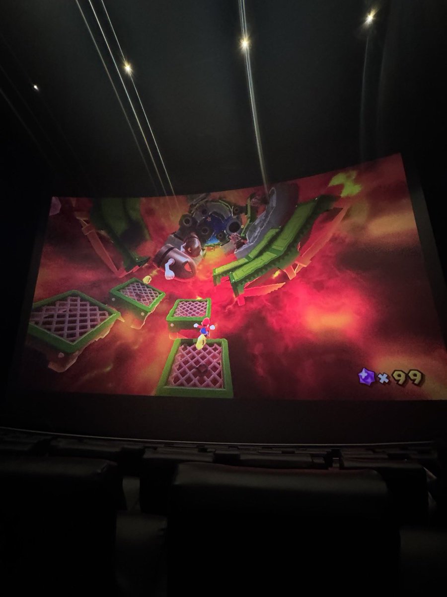 Sorry cant talk rn, up playing Super Mario galaxy in the Fayetteville 14 IMAX rn
