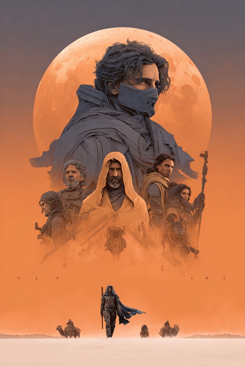 Dune Poster in Moebius Style (Multi-Model Test) - Image 1