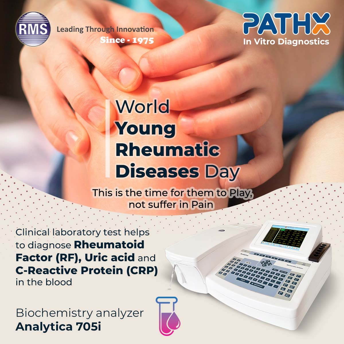 INDIA_RMS's tweet image. #Clinical #laboratory testing #diseases such as #rheumatoid #arthritis, #gout &amp;amp;other #inflammatory conditions, like #Rheumatoid #Factor (#RF), #Uric #Acid &amp;amp; C-Reactive #Protein (#CRP) help identify these #issues #early &amp;amp; #support effective #treatment decisions.

#Biochemistry