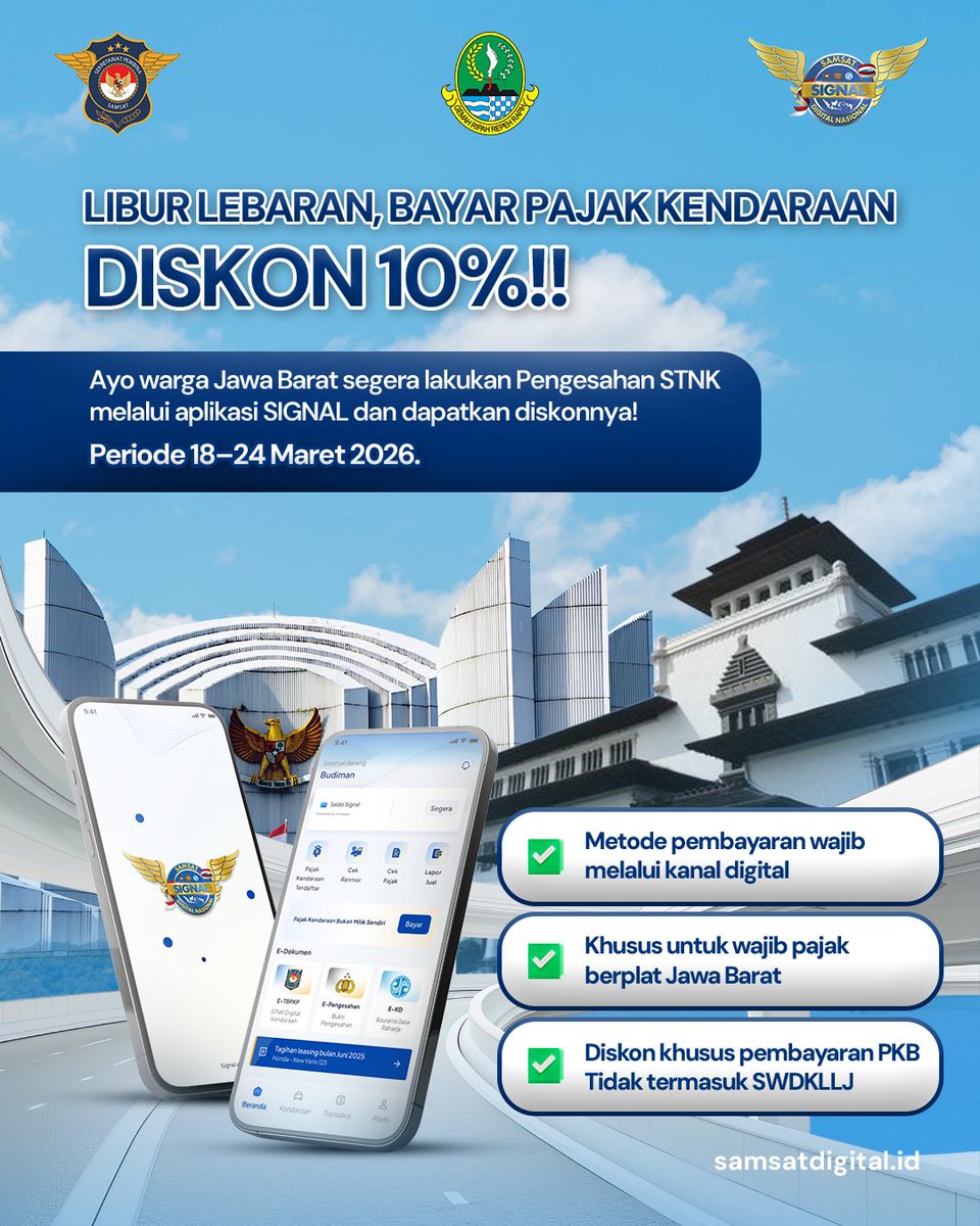 Samsat Digital Nasional (SIGNAL) tweet media