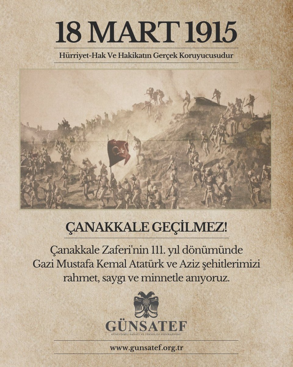 gunsatef's tweet photo. Çanakkale sadece bir zafer değil destandır. https://t.co/QgT1vVmY3F