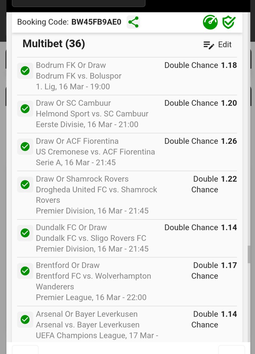 winningdream23's tweet photo. Long live our trains π till the final stop.
(1)800 odds Multi Goals 2-6- BW462F0434
(2)400 odds Double chance - BW45FB9AE0
(3) 200 odds Mixed markets- BW462277CB
(4)120 odds Multi Goals 1-5 - BW460199E8
Good luck to everyone,
#wedothehuntingforyou #multigoals https://t.co/iu843vl4Zw