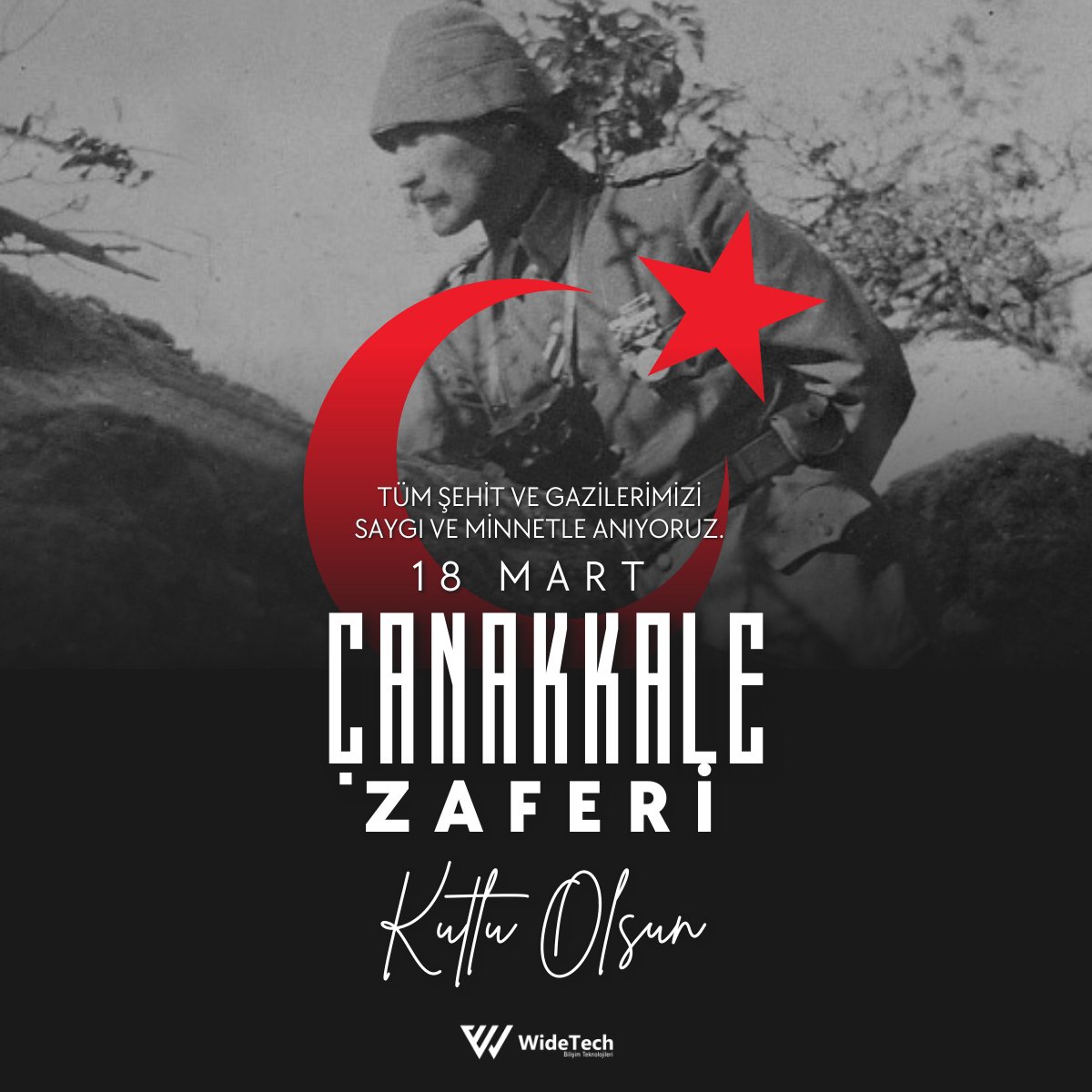 Widetechbilism's tweet photo. 18 Mart 1915…
Bir milletin inanç, cesaret ve vatan sevgisiyle tarih yazdığı gün.
Başta Gazi Mustafa Kemal Atatürk olmak üzere, Çanakkale’de vatan uğruna mücadele eden tüm kahramanlarımızı rahmet, minnet ve saygıyla anıyoruz.
Çanakkale geçilmez. 🇹🇷

#18Mart https://t.co/xBBA6lg7lF