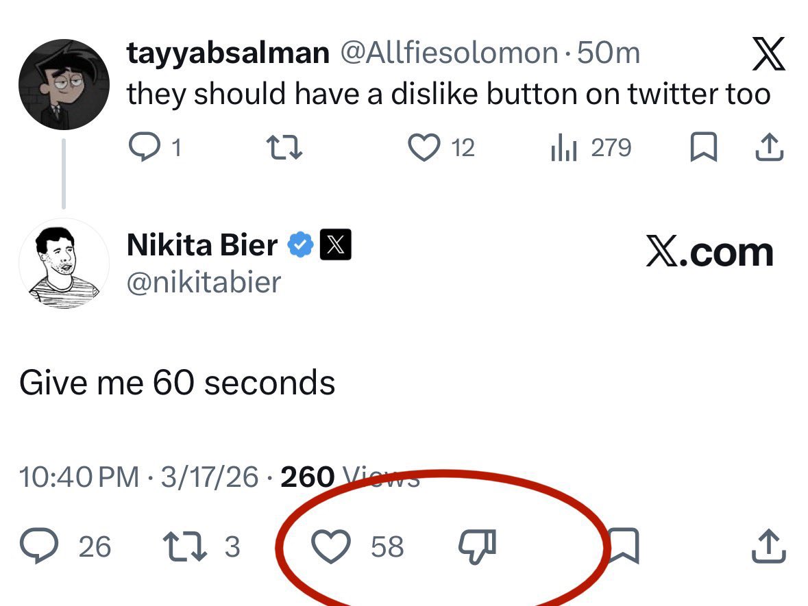 Thoughts on a dislike button??

This could be fun 😂😂😂