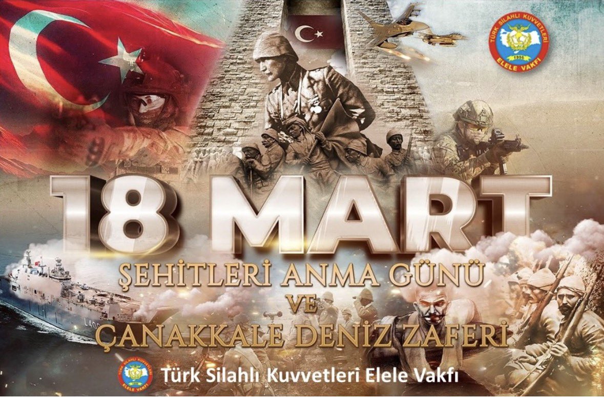 TSKElele's tweet photo. Çanakkale Deniz Zaferi’nin 111’inci yıl dönümünde başta Mustafa Kemal Atatürk olmak üzere tüm şehitlerimizi rahmet ve minnetle anıyoruz. https://t.co/dhwybhV2K5