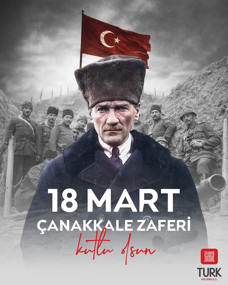 turkholding's tweet photo. Başta Ulu Önderimiz Mustafa Kemal Atatürk olmak üzere Çanakkale'de destan yazan tüm şehitlerimizi ve gazilerimizi saygı, rahmet ve minnetle anıyoruz.

18 Mart Çanakkale Zaferimizin 111. Yılı kutlu olsun! 🇹🇷

#18MartÇanakkaleZaferi https://t.co/x43BafEc8x
