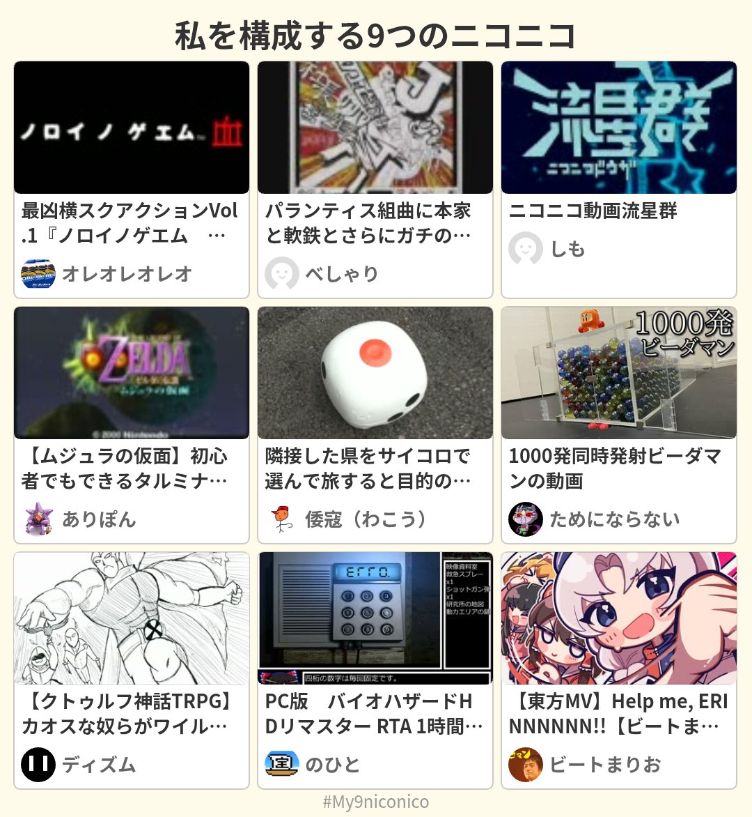ryokucha64's tweet photo. 私を構成する9つのニコニコ
#私を構成する9つのニコニコ #My9niconico
https://t.co/GhUK9PKxzp https://t.co/i5kJ0asPoV