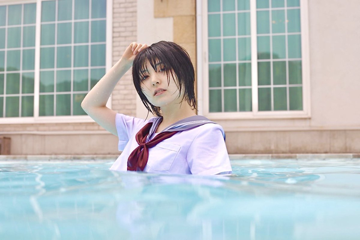 MATSUGEN20's tweet photo. 【夏はプールだ！！】
モデル　華瀬 よるさん
@k08h15 
※過去のお写真
夏プール撮影は、、したい https://t.co/cysOp6mOs6
