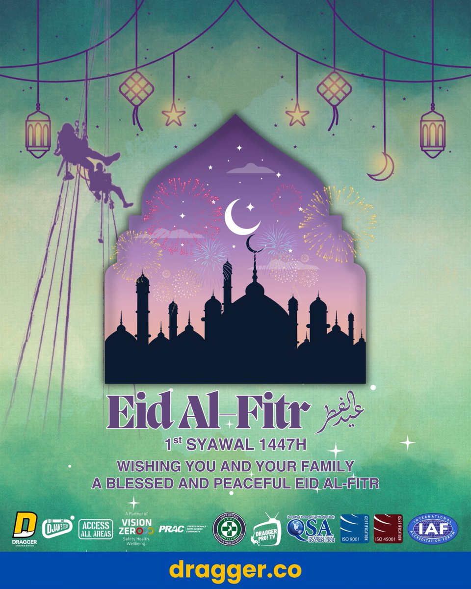 DraggerEngr46's tweet photo. EID AL FITR

1st SYAWAL 1447H

Wishing You And Your Family A Blessed And Peaceful Eid Al Fitr

WEBSITE https://t.co/lL0ii1zleG

YOUTUBE https://t.co/UMi5D8PZCo

#EidalFitr 
#Aidilfitri
#ropeaccess
#professional
#accessallareas
#DraggerEngineering
#PRAC https://t.co/BDsLYCjBRX