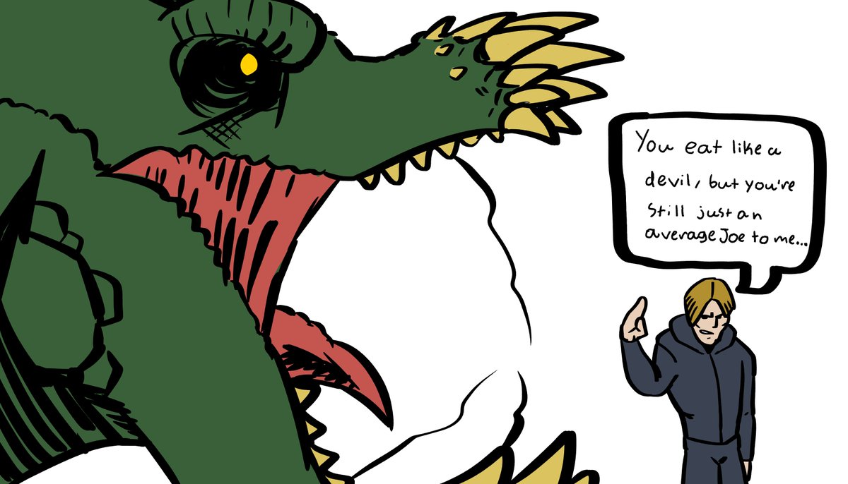 Gurbur_cabhat's tweet photo. leon kennedy vs deviljho https://t.co/VmHqzQSbvQ