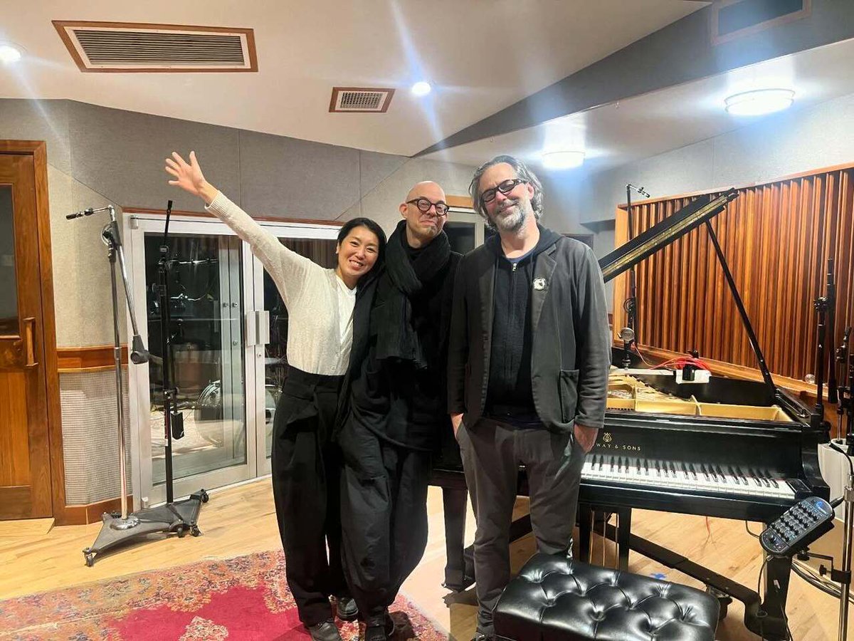 MarcUrselli's tweet photo. …and just like that, you wake up in the morning in Europe and you spend the evening in New York working with the formidable #NikBaertsch @nikbaertsch on piano and #SumieKaneko @sumiekaneko on koto at #EastSideSound @eastsidesoundstudio https://t.co/U2sq1PoA56 https://t.co/hN3KpQv9Nz