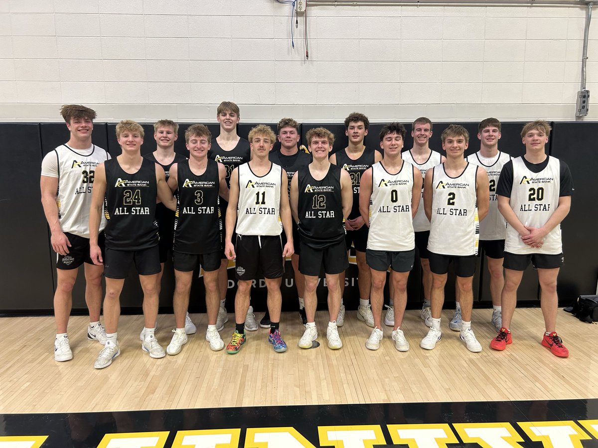 DordtHoops's tweet photo. Congrats to all the @AmericanStBank All-Stars! The Black team escapes with a narrow win. Dylan Bosma and Jaden Kreber named MVP’s! https://t.co/XkAseIi8UV