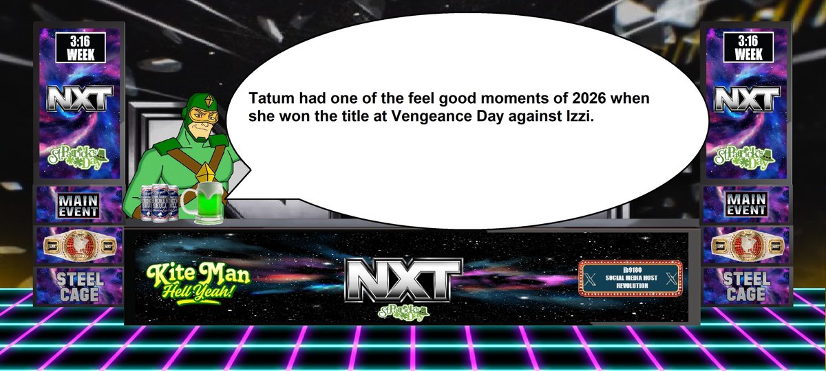 jb9180SMHR_7Y's tweet image. Kite Man calls Tatum Paxley winning the NXT Women's North American Championship against Izzi Dame at #VengeanceDay one of the feel good moments for professional wrestling in 2026.  #WWENXT
