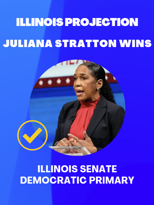 PROJECTION: Juliana Stratton was won the Democratic Senate Primary in Illinois.