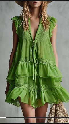 tumblin_sam's tweet photo. Retro Bohemian Tie-Neck V-Neck Lace-Trimmed Bright Green Chiffon Mini Dress
Boho dreams come alive πΏπ«
#BohoVibes β¨ #ChiffonChic π #MiniDressMagic πΈ#ad
https://t.co/o3camosQuy https://t.co/E2gNzCvT5B