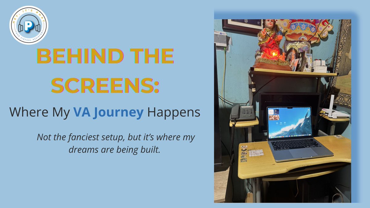 heyitsphay_GVA's tweet photo. Simple setup.
Big dreams.
Daily progress.
#HeyItsPhay #VirtualAssistantPH  #VAJourney #BehindTheScenes
#VAWorkspace #WorkFromHomeLife #AspiringVA #RemoteWorkPH #VirtualAssistantLife #FreelancerJourney #DigitalWorkLife #ProductiveWorkspace #Future #OnlineWorkPH https://t.co/rN69OiAnlF