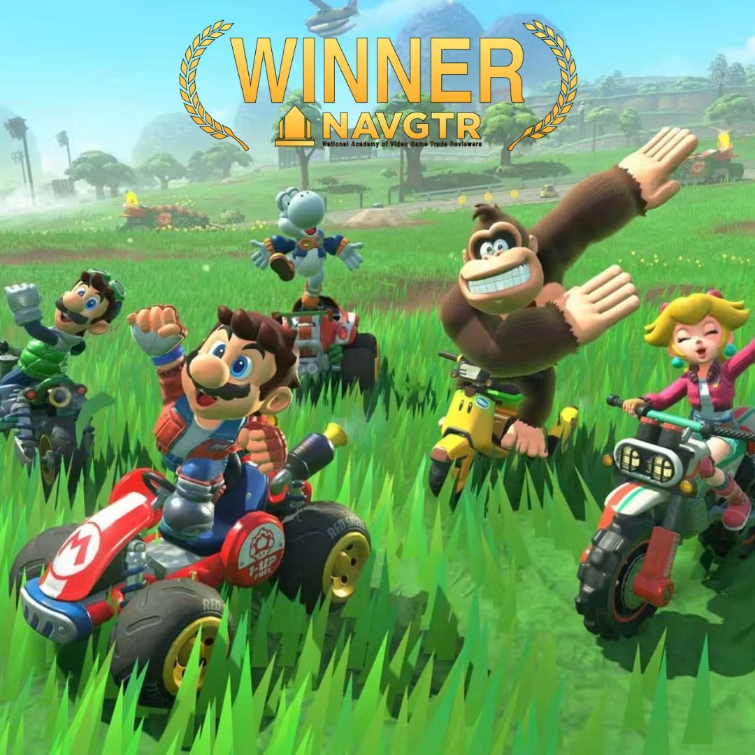 navgtr's tweet photo. Mario Kart World has won NAVGTR’s Racing Game award! Fellow nominees in this category include EA SPORTS F1 25, Kirby Air Riders, Sonic Racing: CrossWorlds Launch Edition, and Wheel World. View the full list of winners here: https://t.co/Ier072yB9N #MarioKartWorld #MarioKart https://t.co/4la4tO63Eg