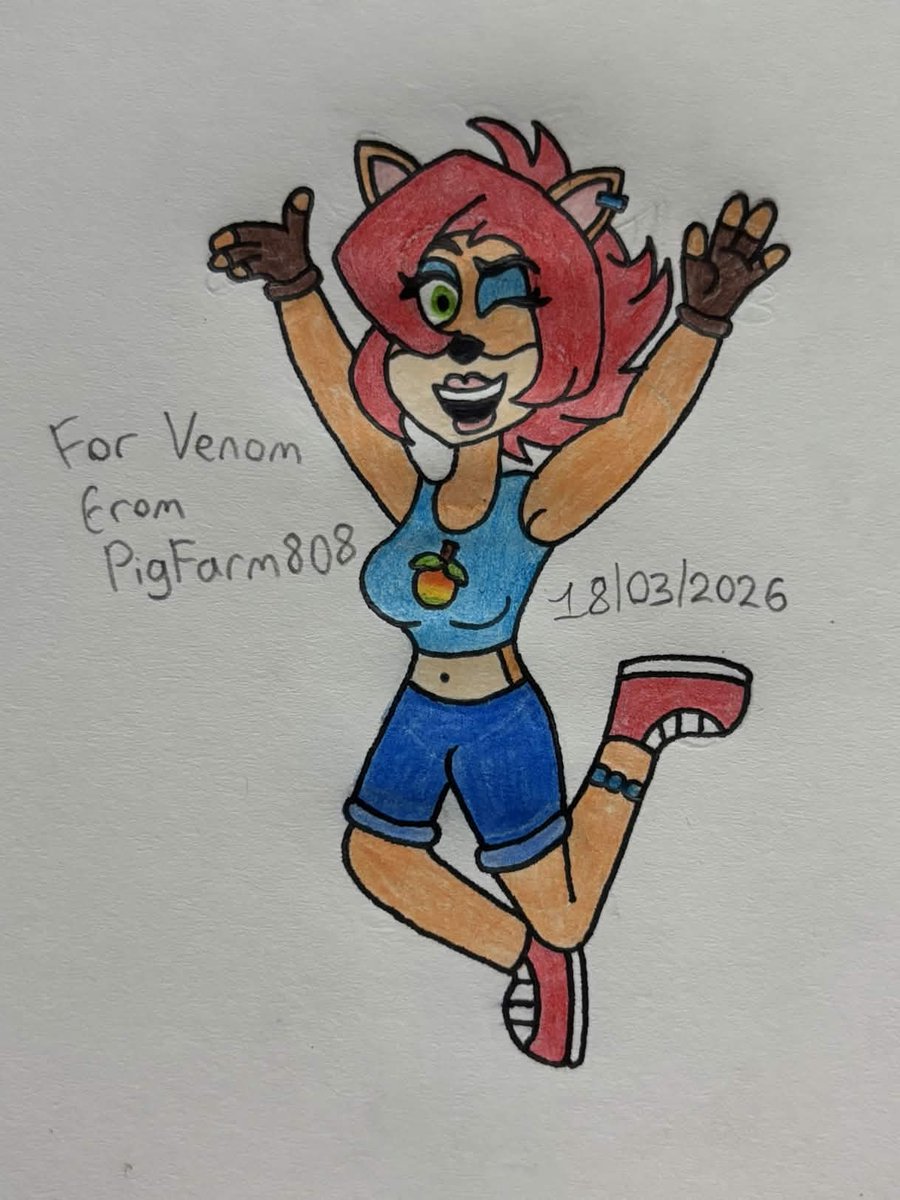 pigfarm808's tweet photo. A birthday present for my friend @starshine_coco, featuring his OCs, Crashy and Emma Bandicoot.
I hope you like it! ๐๐งก๐ค
#CrashBandicoot #OC #SomeoneElsesOC #Fanart #CrashBandicootFanart https://t.co/kG4ntpQCsz