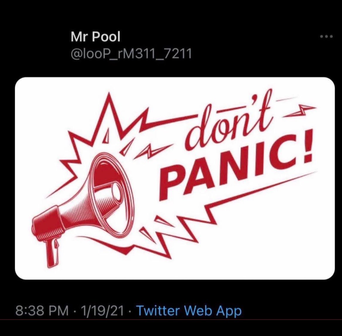 Next time = CHAOS X ️DON'T PANIC ️ 2/13 Mr don't PANIC 1/19