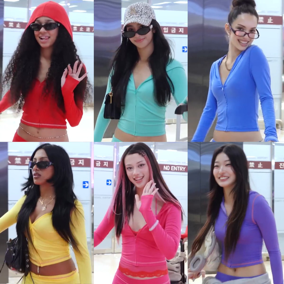 when katseye showed up in matching tracksuits at the airport