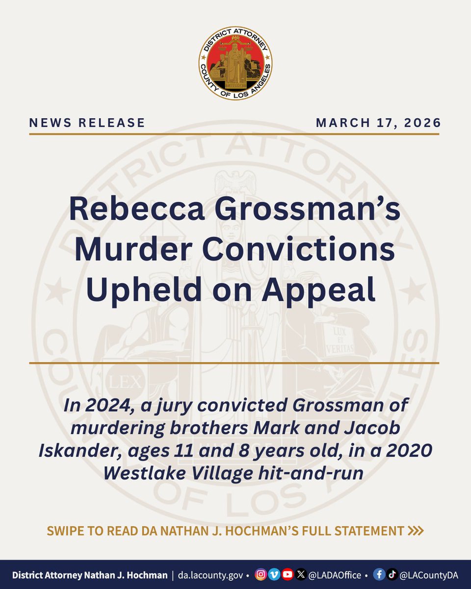 Los Angeles County District Attorney’s Office tweet media