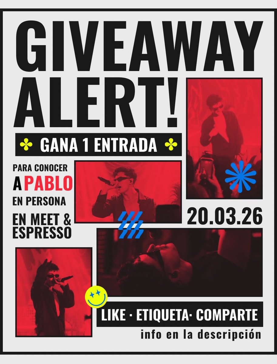 GANA UNA ENTRADA AL MEET &amp; ESPRESSO EN QUERÉTARO 🫢❤️

Más detalles👉🏻🔗instagram.com/p/DWAhifHiFvo/…

#PabloCarns