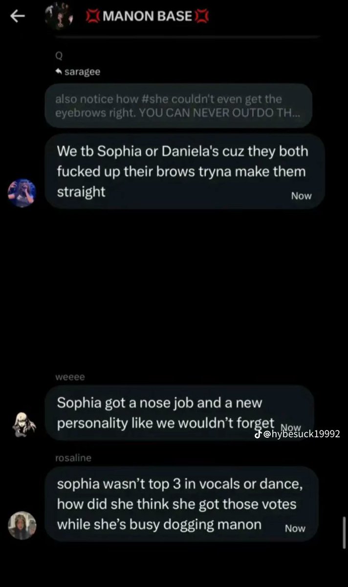 ida69289's tweet photo. @lzbths Toxic manon stan gc https://t.co/pk29ejXG01