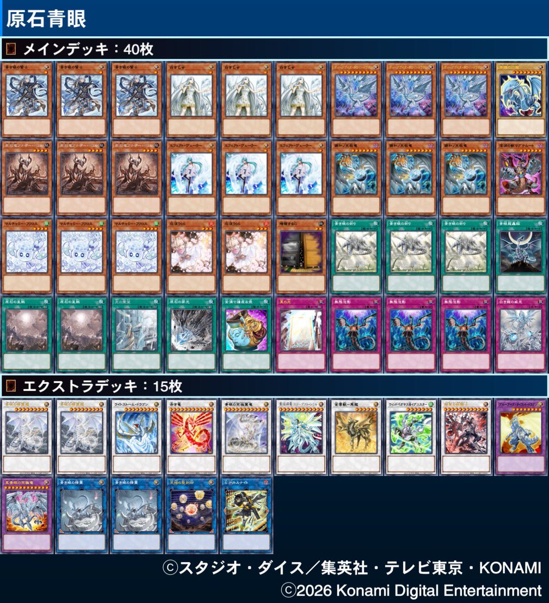 ライバルズが来た後の【原石青眼】ってこんな感じでいい？