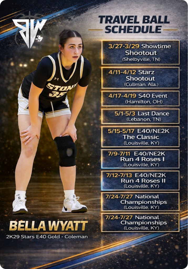 bella_wyatt35's tweet photo. This is my upcoming 2026 schedule for travel ball!! Come watch me and my teammates!!
@Cliff_Coach @StarsNash_GBB @sm_ladypanthers @U_C_Reporter @PGHTennessee https://t.co/0ZVMva1rE9