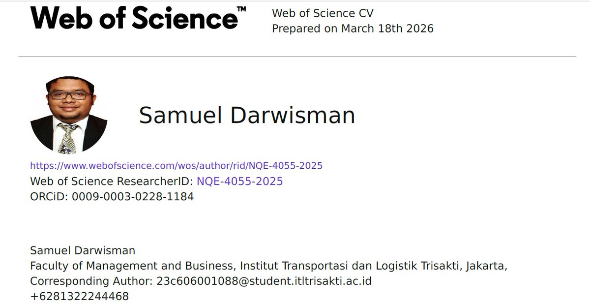 samdarwisman's tweet image. Check out my profile:
scienceopen.com/user/samdarwis
stmt-trisakti.academia.edu/SamuelDarwisman
orcid.org/0009-0003-0228…
researchgate.net/profile/Samuel…
linkedin.com/in/samuel-darw…
zenodo.org/communities/ji…
scholar.google.com/citations?user…
#DataCite #OpenScience #OpenAlex  #Crossref #ORCID #DOAJ #OpenAccess #ROR #BIPScholar