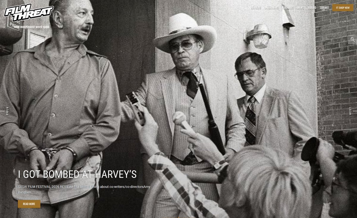 FilmThreat's tweet image. "…engrossing..." Kent Hill reviews the @sxsw documentary I Got Bombed At Harvey's.
filmthreat.com/reviews/i-got-… #SXSW #FilmThreatSXSW #SXSW2026