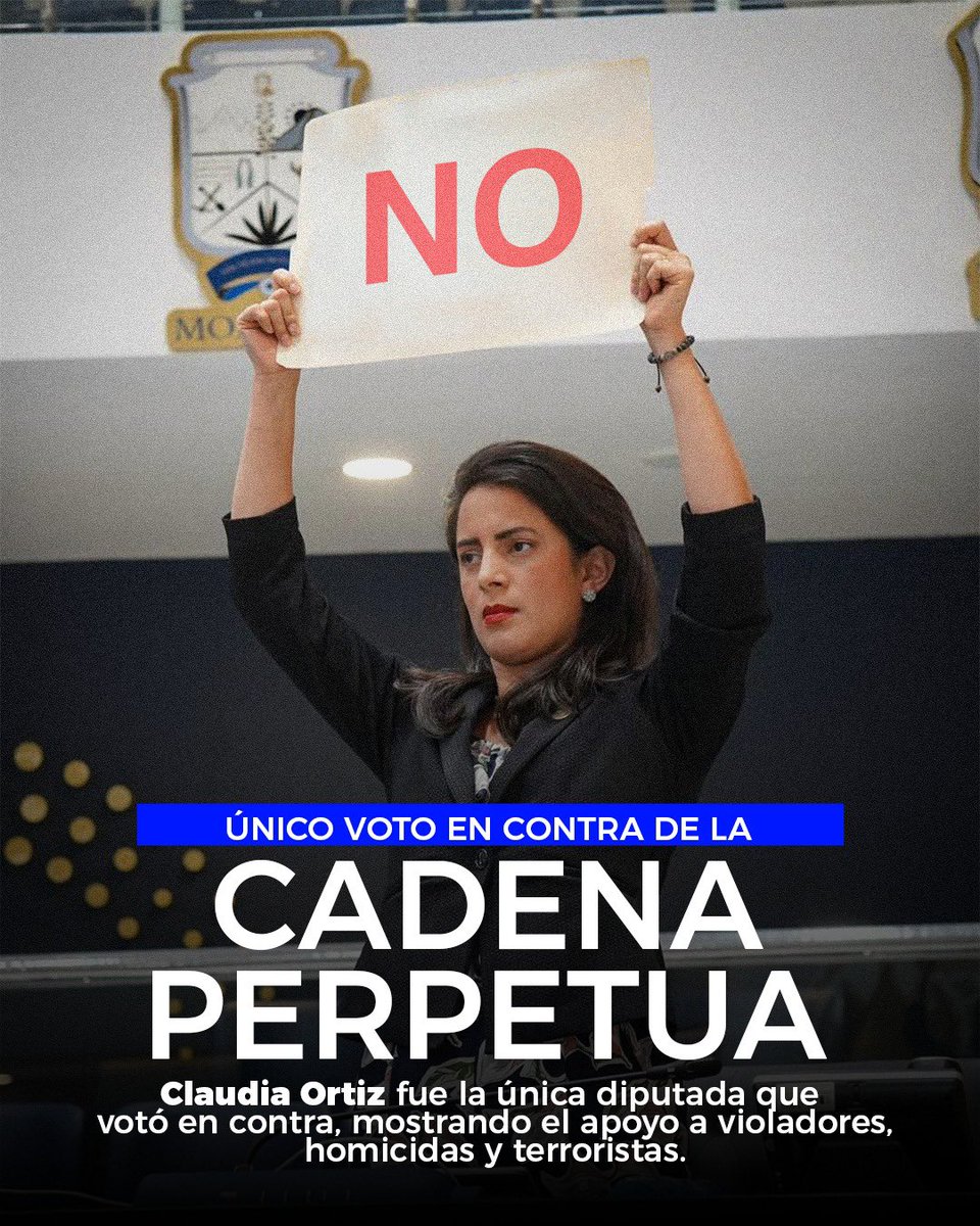 Vaya “sorpresa” la Diputada Ortiz se opuso a la cadena perpetua