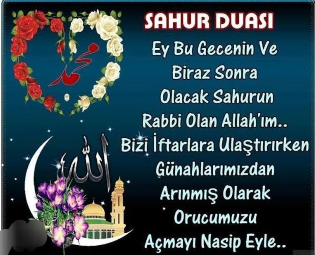 Selam ve dua ile hayırlı sabahlar ve sahurlar inşallah.
