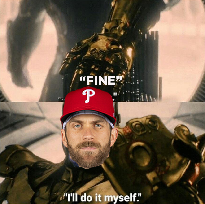 Bryce Harper after realizing the USA can't depend on Aaron Judge