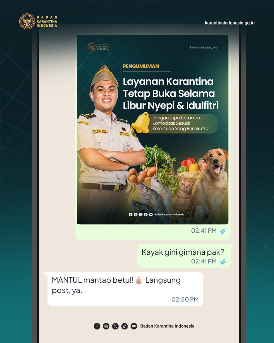 Badan Karantina Indonesia tweet media