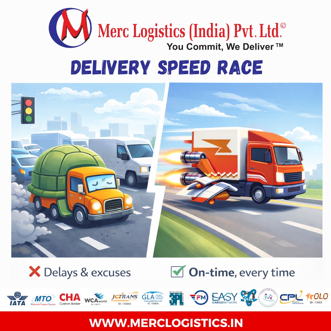 Merclogistics's tweet image. Delivery Speed Race

🚀 Why settle for delays when you can choose speed?
Merc Logistics (India) Pvt. Ltd. — You Commit. We Deliver.

🌐 merclogistics.in

#MercLogistics #OnTimeDelivery #SmartLogistics #FreightForwarding #SupplyChain #LogisticsPartner #FastDelivery