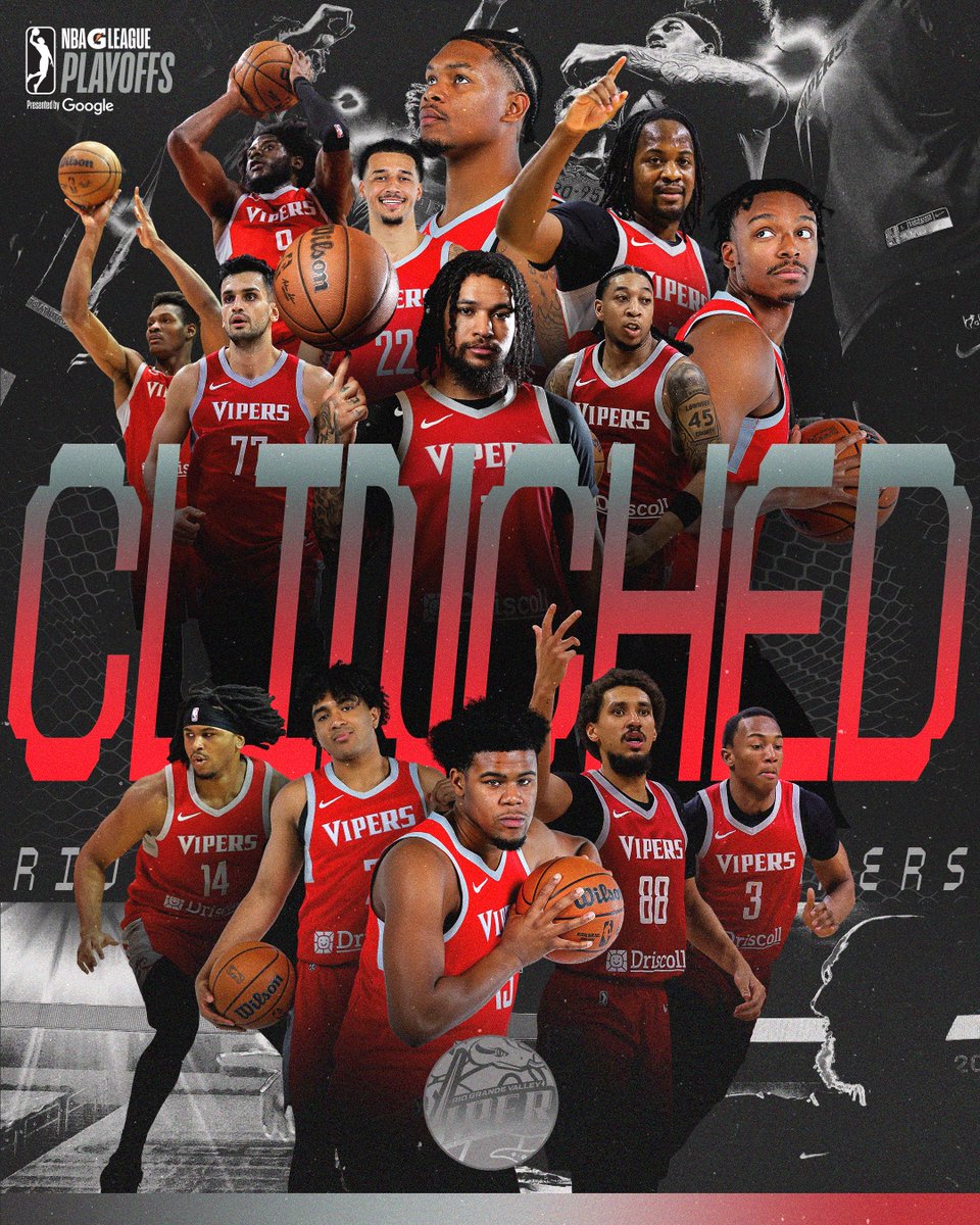 For the 10th consecutive year, your RGV Vipers are headed to the NBA G League Playoffs Presented by Google 🔥 🐍
