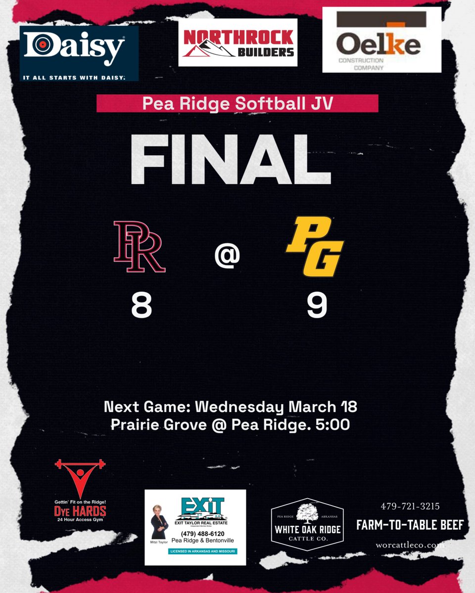 Pea Ridge Softball tweet media