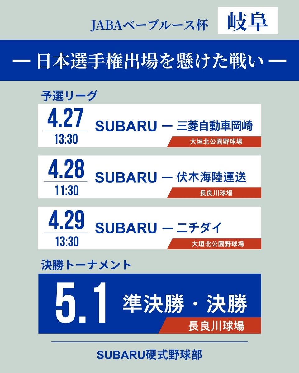 SUBARU硬式野球部 tweet media