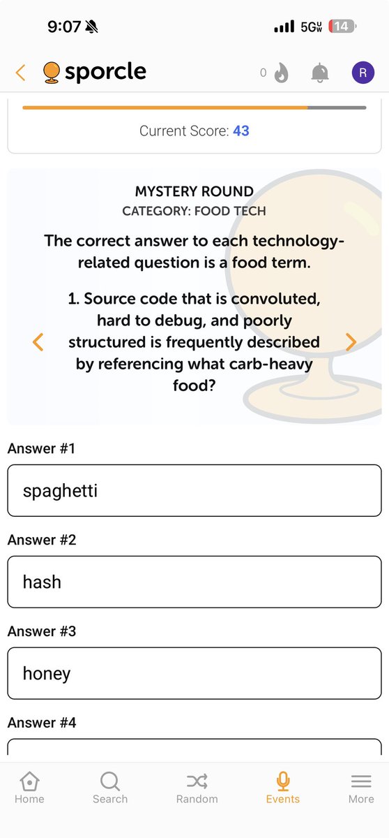 This correct answer I got for my team at trivia today is all because of you <a href="/NoSleevesGaming/">Cam / NoSleeves</a> 😂