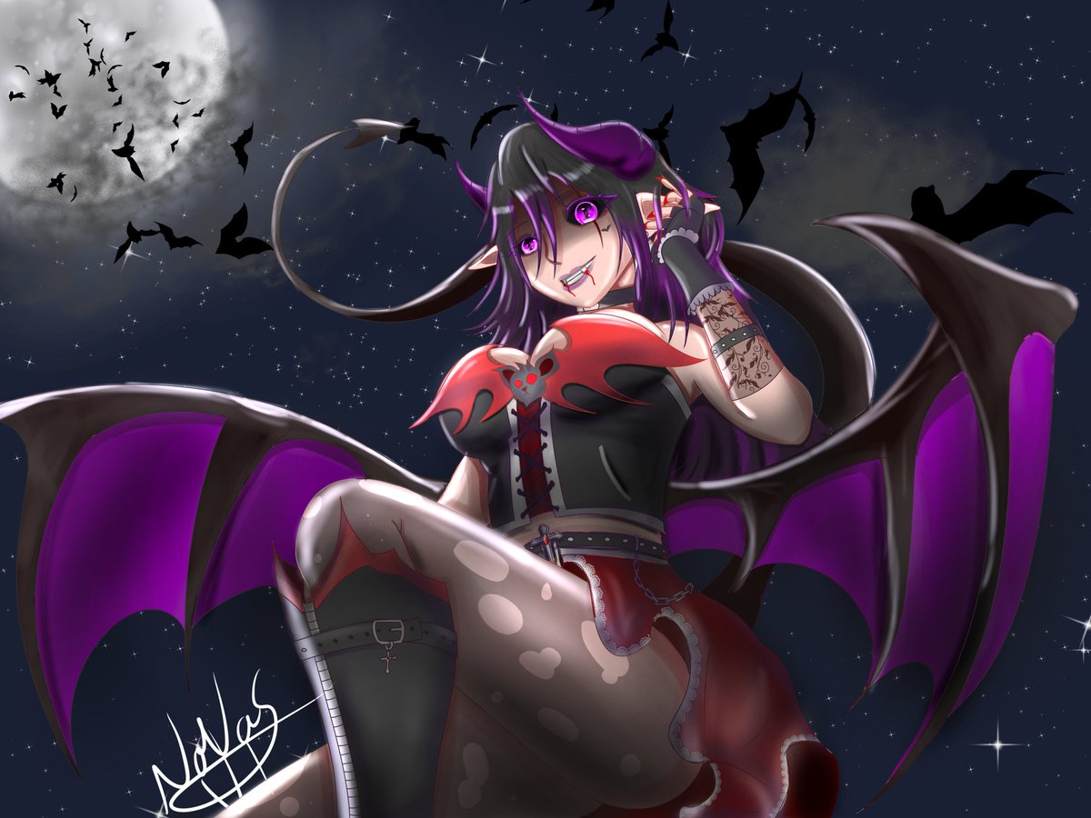 Huge thank you to a wonderful person  named <a href="/Novas_VT/">Novas_VT 🇵🇷</a> !!! They are an amazing artist and y'all should go follow them and tell them that the badass bitch vampire goddess Luciana sends there love and extra blo- I mean friends!!! 🖤💜