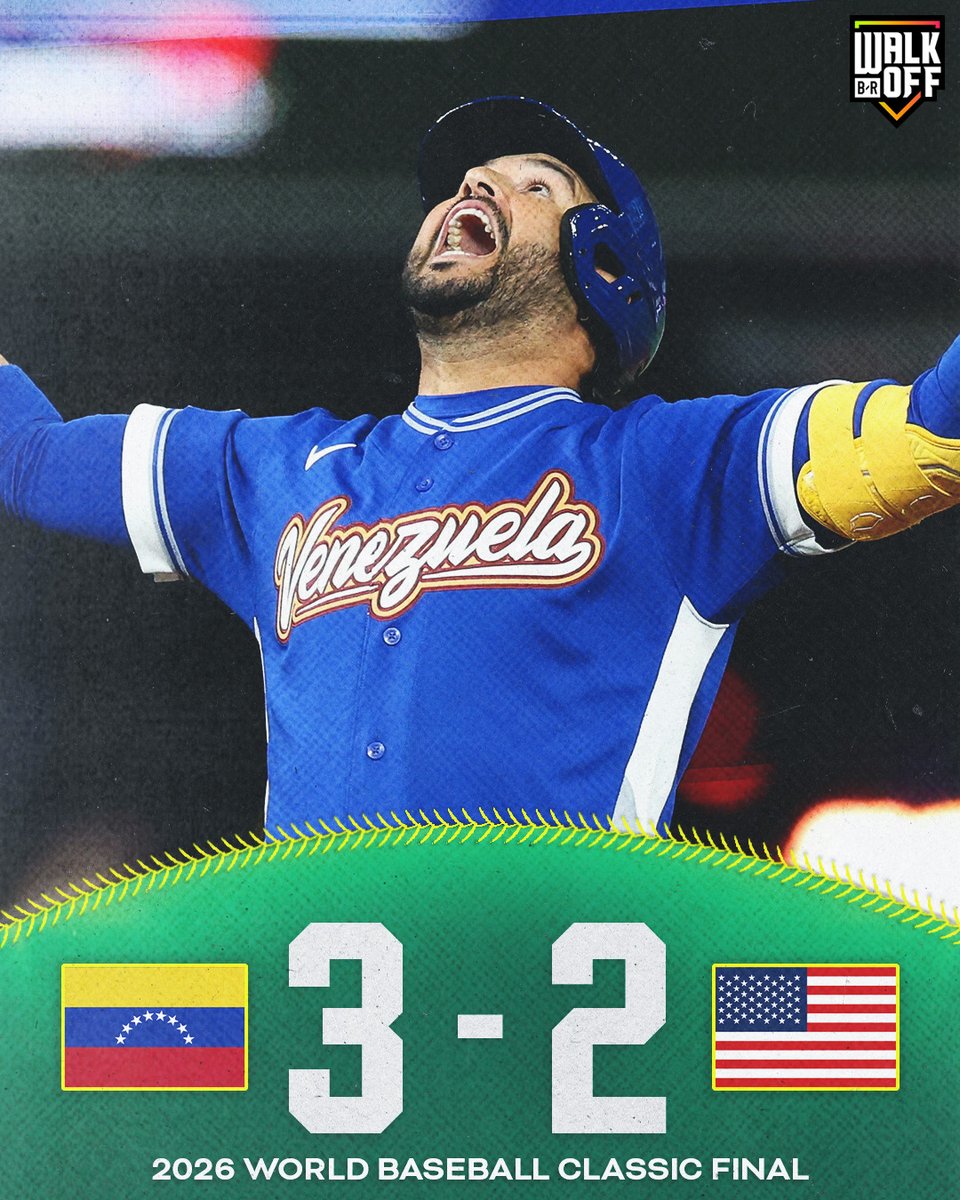 TEAM VENEZUELA WINS 2026 WBC CHAMPIONSHIP IN FIRST-EVER TITLE APPEARANCE 🇻🇪🏆