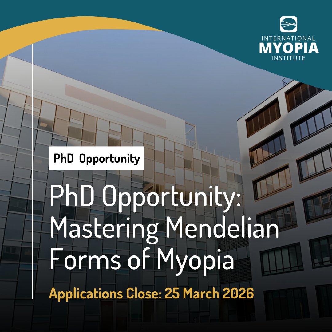 InstituteMyopia's tweet photo. A 3.5-year PhD position is now open within the ZonMw Vidi project "Mastering Mendelian Forms of Myopia", a collaboration between Erasmus MC (Rotterdam) and the Institut de la Vision (Paris), two internationally leading centres in ophthalmology and genetics. https://t.co/e4iexnrzDz