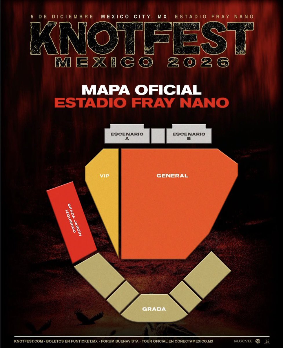 RojoWargo's tweet image. #OpenThePit que ya hay Mapa, Horarios y precios finales sin Faces para el @KNOTFEST 

#ArfArf @Musicvibe_mx