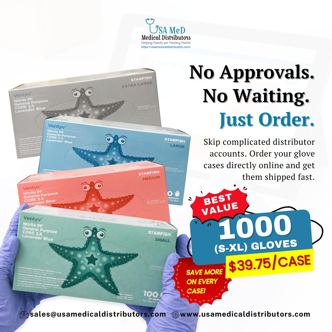 USAMedicalDistr's tweet photo. No Approvals. No Waiting. Just Order.

𝐎𝐧𝐥𝐢𝐧𝐞 𝐒𝐭𝐨𝐫𝐞 : 𝐡𝐭𝐭𝐩𝐬://𝐮𝐬𝐚𝐦𝐞𝐝𝐢𝐜𝐚𝐥𝐝𝐢𝐬𝐭𝐫𝐢𝐛𝐮𝐭𝐨𝐫𝐬.𝐜𝐨𝐦/
#usamedmedicaldistributors #usamedicaldistributors #Nitrileglovessupplier #NitrileProtection  #handprotection #examgloves #cleaninggloves https://t.co/T9BWozlsCI
