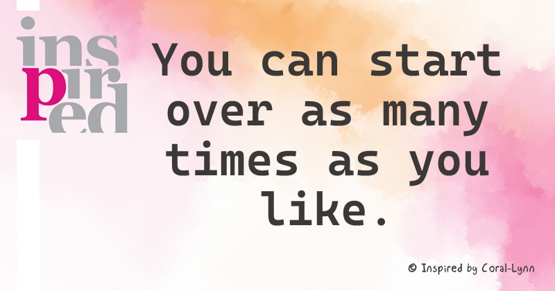 InspiredByCL's tweet image. You can always start again - and again, and again. Reinvention isn’t failure. It is proof you are still choosing yourself. #inspiredbycl #InspirationDaily #MindsetMatters #PositiveVibes #KeepGoing #YouGotThis
