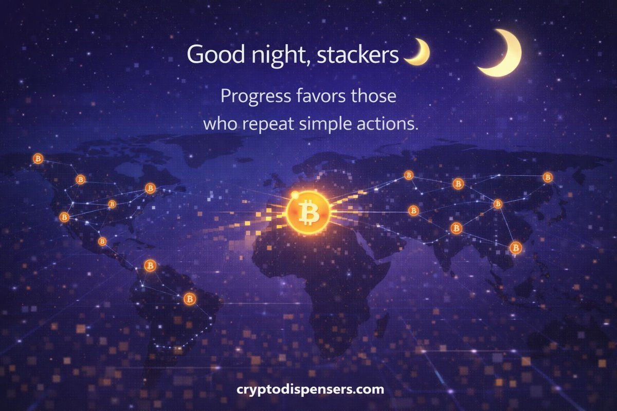 cryptodispenser's tweet image. Good night, stackers🌙

Progress favors those

who repeat simple actions.
 
#StackSats #BitcoinRoutine #CryptoDiscipline 
#DigitalFinance